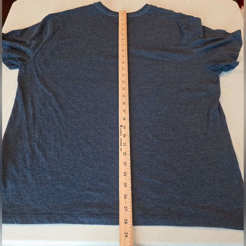 Banana Republic Men's Navy Graphic Tee Globe 78 Size XXL V-Neck AE-1822 - Picture 7 of 8